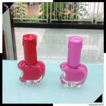 Empty glass nail polish bottle apple shape nail polish bottle
