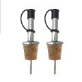 2pcs stainless steel synthetic cork wine stoppers