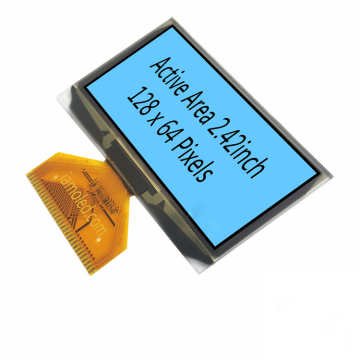2.4 Inch PMOLED OLED Display with 8080 SPI Interface - 128x64 Resolution