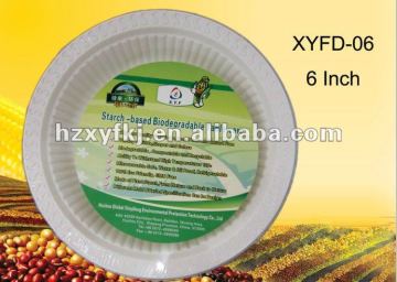 Biodegradable disposable plastic 6 inch package plates