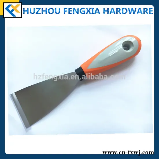 two color plastic handle stainless steel blade putty knife scraper