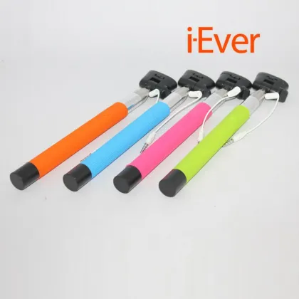 Hottest foldable extendable selfie stick wired,monopod selfie-stick