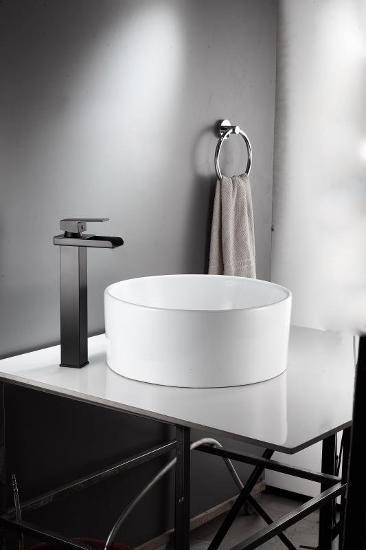 고급 욕실 광장 스테인레스 스틸 세면대 폭포 수도꼭지 믹서