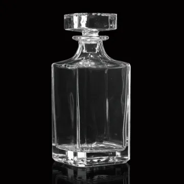 Whiskey Decanter Set Glass Bottle 6 Glasses Crystal Like Liquor Wine Stopper