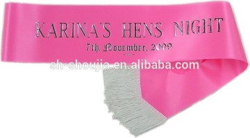 graduation satin sash, university graduation sash