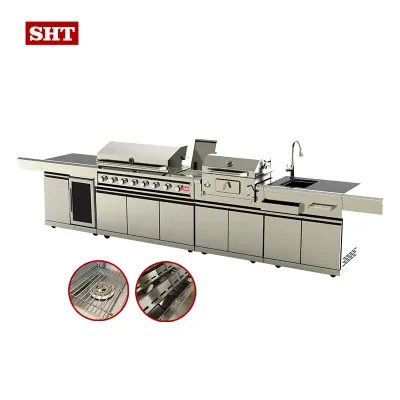 2022 Modern Design BBQ Gas Grill Wine Coolers for Family