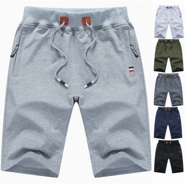 Hochwertige Sommer 100% Baumwoll -Custom -Logo Herrensportshorts