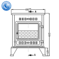 8kW 100KG personnalisé en fonte poêles à bois