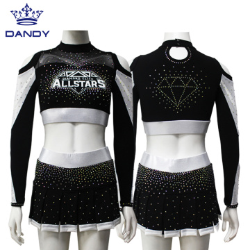 Professional rhinestone cheerleading uniform