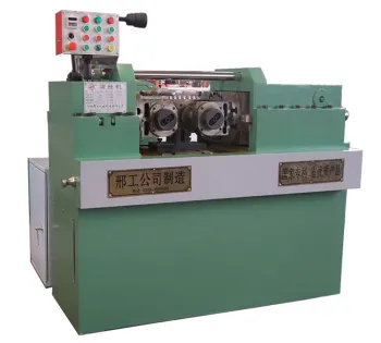 Hydraulic nut bolt making rebar thread rolling machine