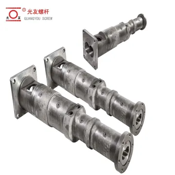 25-185mm precision-machined alloy wpc conical twin screw