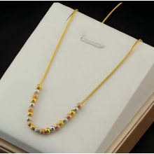 Exquisite titanium gold ball snake chain design