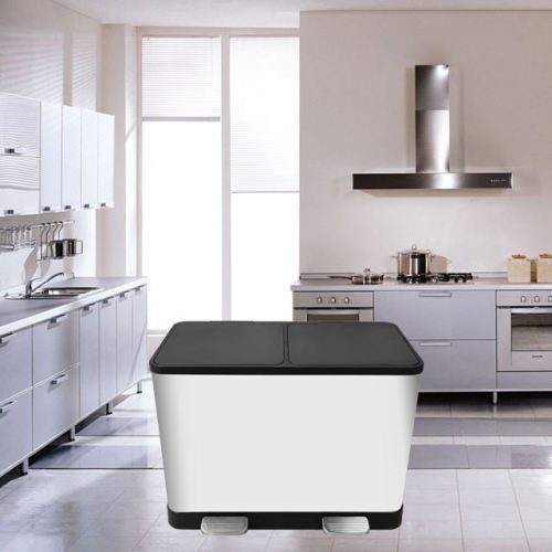 Recycle Foot Step 2 Compartment Trash Bin High Quality Recycle Foot