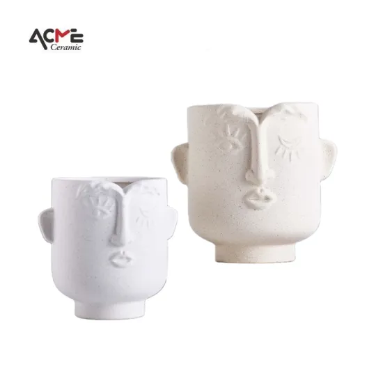 Modern Minimalist Ceramic Porcelain Flower Vases: Set of 3 Black & White Decorative Suite for Home and Table Decor