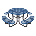 whole outdoor commercial public metal round rectangle disabled picnic table coffee dining table and chair set