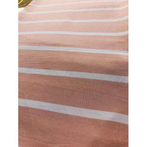 pink stripe yarn dyed polyster fabric