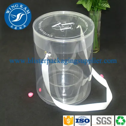 Plastic Transparent Cylinder Packaging Vases Bulk