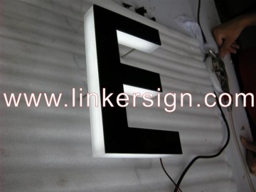 wall mount white stainless steel shopfront sign alphabet letter