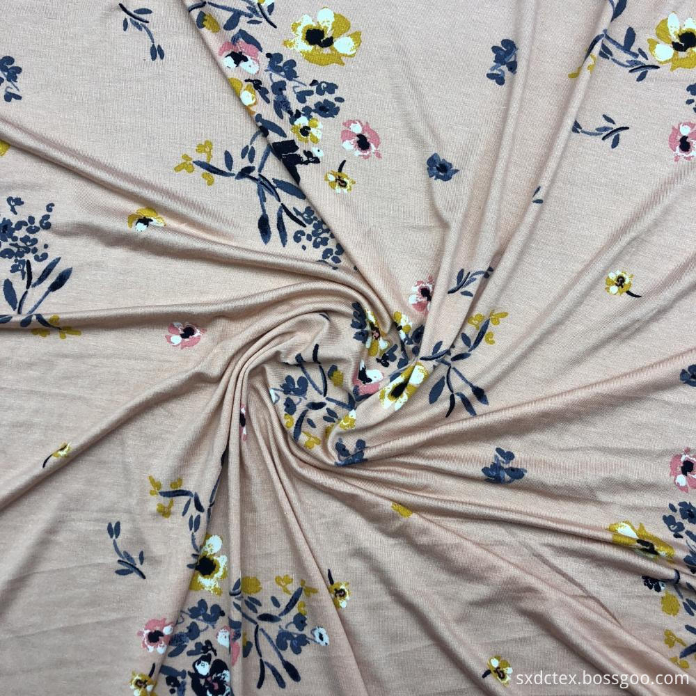 Soft Pink Floral AOP Fabric