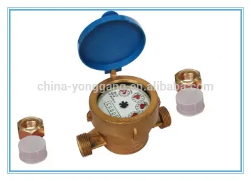 Single jet dry-dial flow meters water