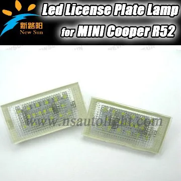 Mini cooper R50 R52 R53 7000K white LED License Plate Light for car