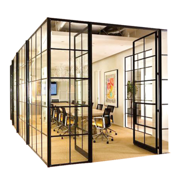 Modern Stable Modular Contemporary Office Partition Glass Soundproof Wall Installation