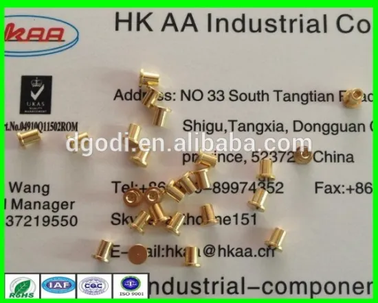 Manufacturers Durable Brass Rivets electrical silver alloy contacts Point