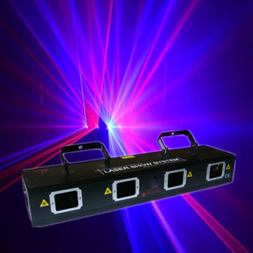 Four Heads Red&Blue Laser Light