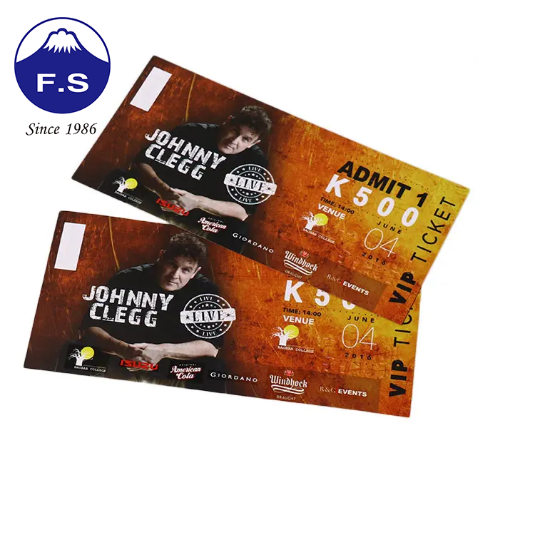 Eco Friendly Custom Professional Cmyk Print Discount Ticket