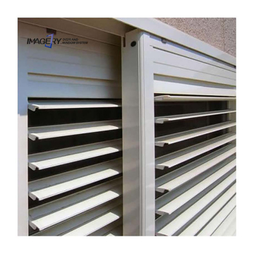 Aangepaste maat waterdicht aluminium profiel Louver beveiligingsluiken voor externe decoratie