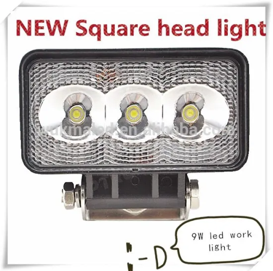2015 NEW square head light,high quality 9W led work light /lamp , heavy duty off road truck led work light