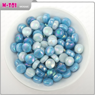 SR19 DIY Blue glass mosaic tile,round shape mosaic tile
