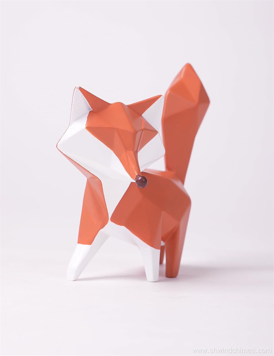 Modern Fox Figurine Statue Gift and Home Decor Sculpture