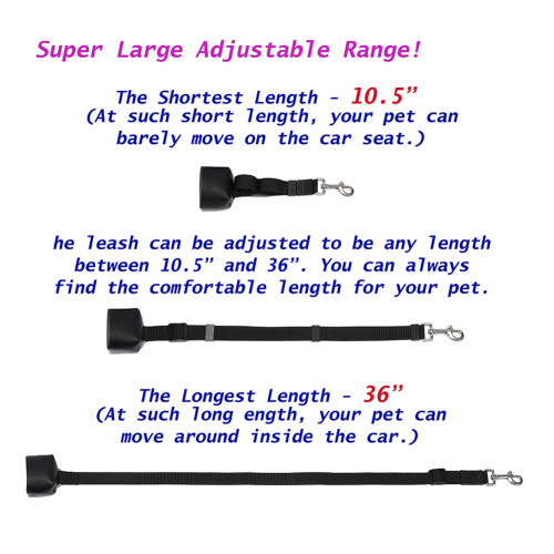 Pet Car Leash With Protect Cover