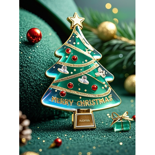 Plexiglass Christmas Tree Badge