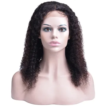 Brazilian Hair 100 Original 150 Density Kinky Curly 4x4 Lace Closure Wigs Human Hair