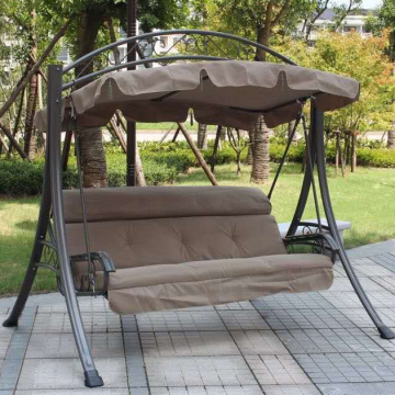 Bingkai logam 3 kerusi swing luaran tempat duduk - gaya teras gaya mudah