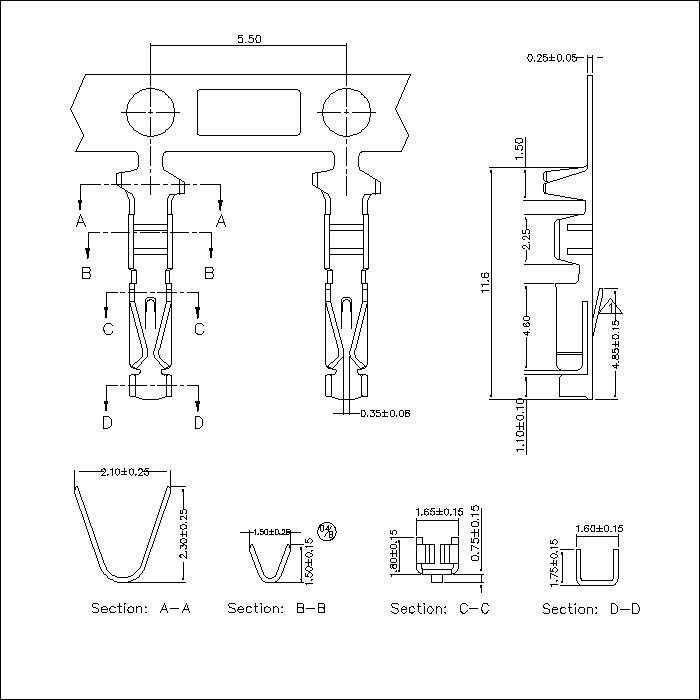 2.54mm Pitch Terminal AT2541-3-X