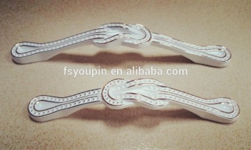 Flower Style Ivory Zinc Alloy Cabinet Pull Handle for Drawer/Dresser/Closet