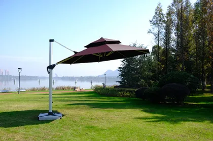 Outdoor Roman umbrellas without lights