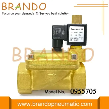 1.5'' 0955705 2 Way Brass Solenoid Valve Normally Open Solenoid Valve For Air Compressor 12V 24V 110V 220V
