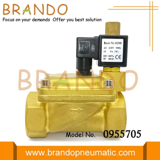 1.5'' 0955705 2 Way Brass Solenoid Valve Normally Open 24V 110V 220V