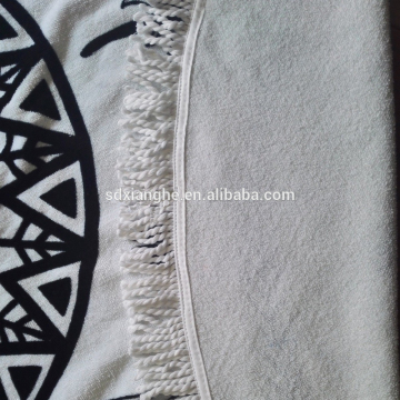 100 cotton velour reactive printing round beach towel