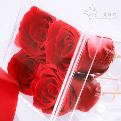 Forever Rose in Acrylic Box - Ideal Promotional Gift for Valentine's Day