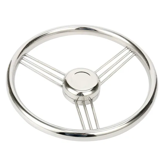 Sturdy 316 Stainless Steel Polished Hand Mirror Steering Wheel