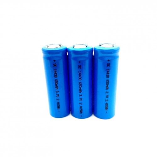 14430 battery cells cylindrical 3.7V 650mah for toy light
