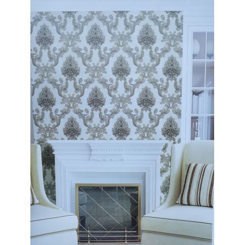 CE Disetujui Rumah Dekoratif 350g 106cm Wallpaper PVC