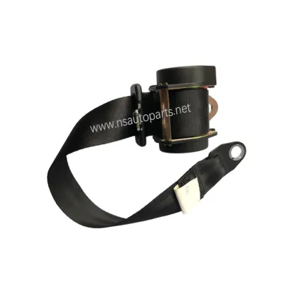 Universal Car Bus Single Seat Black 3 Point Automatic Shrinkage Seat Belt