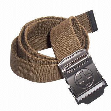 3.8cm Canvas Fabric Belt, Made of Woven Webbing, for Men
