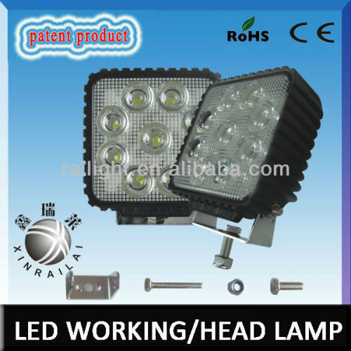 Epistar super bright waterproof IP68 RGD1004 27w led working lamp car light